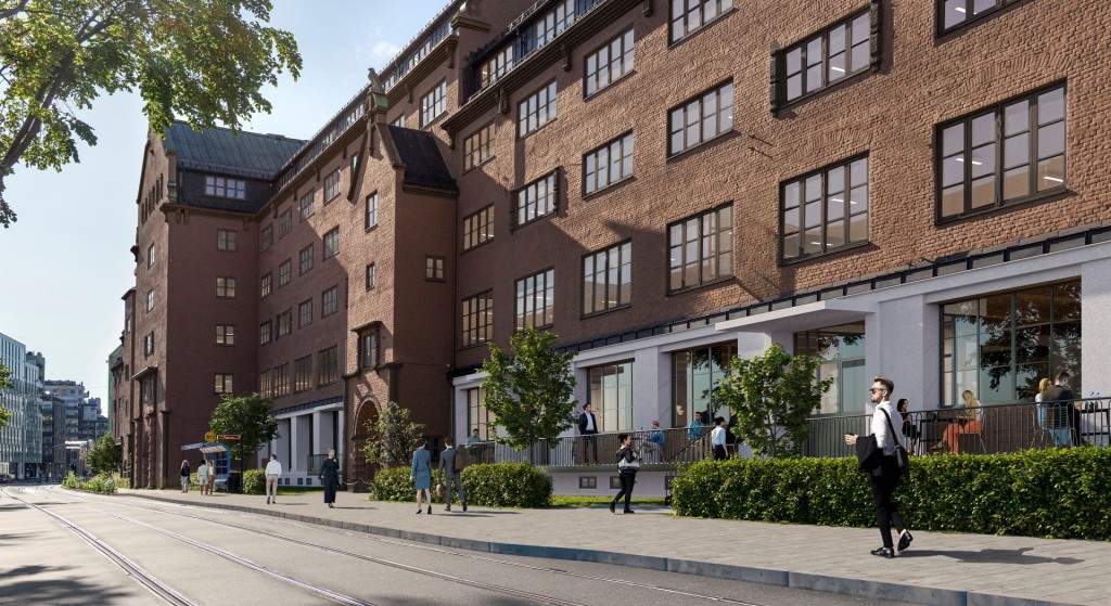 Fasaden på bygget