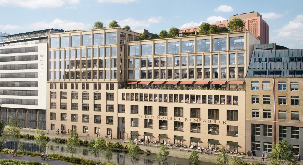 Christian Krohgs gate 2 ligger sentralt i Oslo sentrum med Akerselva som nærmeste nabo. Illustrasjon: Eve