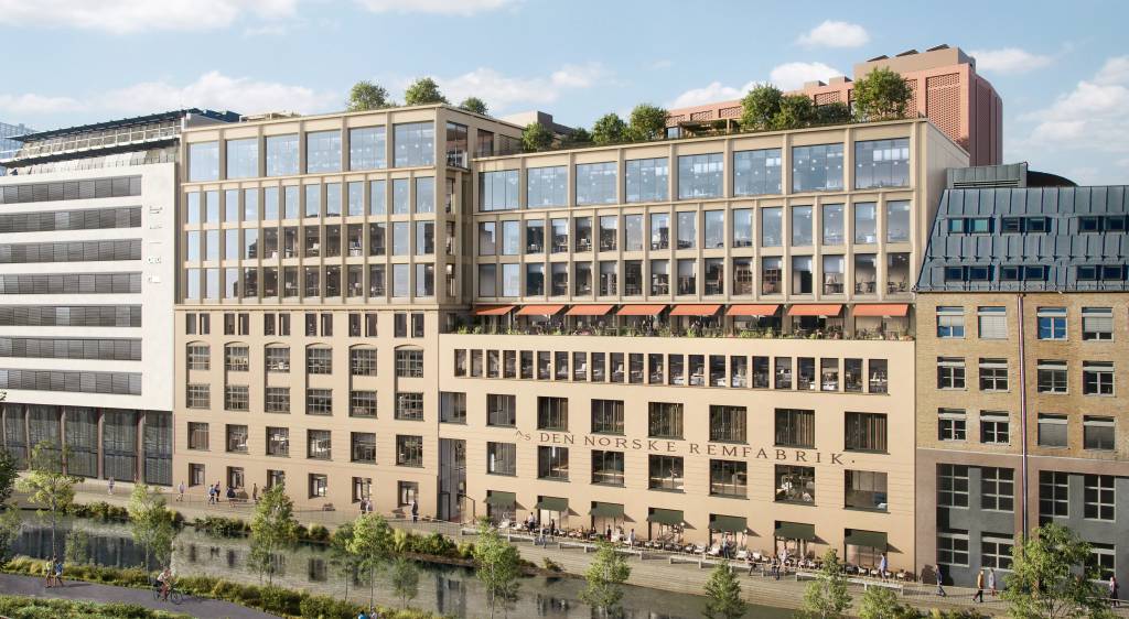 Christian Krohgs gate 2 ligger sentralt i Oslo sentrum med Akerselva som nærmeste nabo. Illustrasjon: Eve