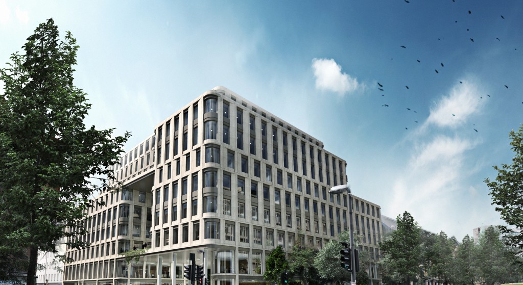 Kontorbygget i Universitetsgata 7-9 blir et fremtidsrettet kontorbygg . (Illustrasjon: Cubo arkitekter)