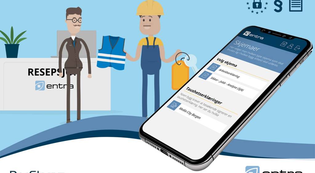 Alt på ett sted: EntraSafety ivaretar sikkerhet, personvern og HMS-krav i eiendommer og byggeprosjekter.