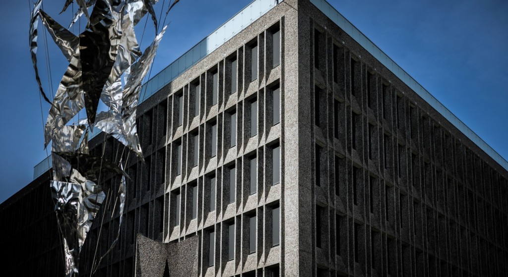 Detaljbilde av fasaden i St.Olavs plass 5.