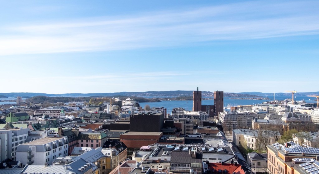 Fra Rebel er det en fin utsikt over Oslo