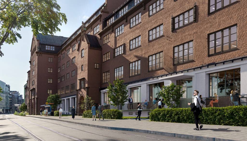 Fasaden på bygget
