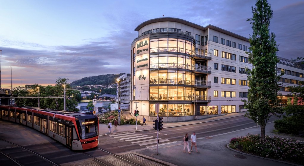 Illustrasjon av fasaden til eiendommen