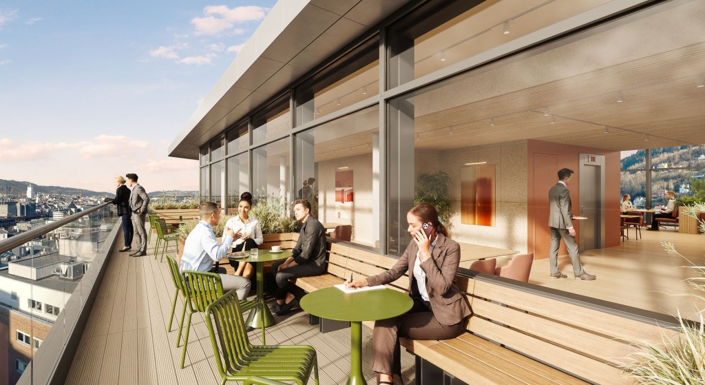 Illustrasjon takterrasse