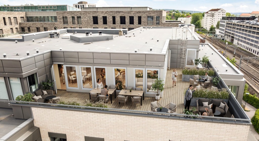Illustrasjon takterrasse