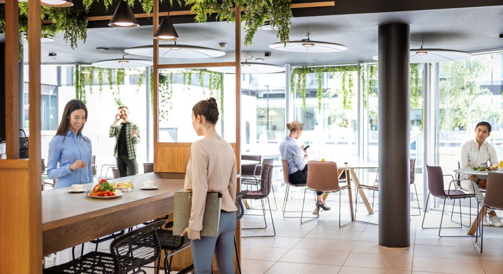 Illustrasjon av personalrestaurant