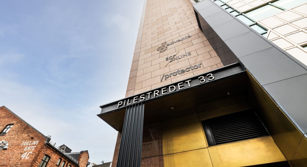 Pilestredet 33 har et pent opparbeidet inngangsparti