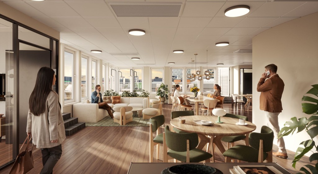 Illustrasjon som viser hvordan 6.etg kan bli etter renovering
